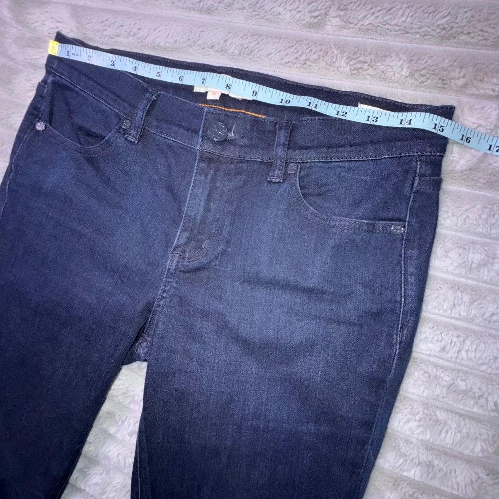 Tory Burch Women's 29 Legging Jeans Dark‎ Wash Indigo Skinny Stretch Denim